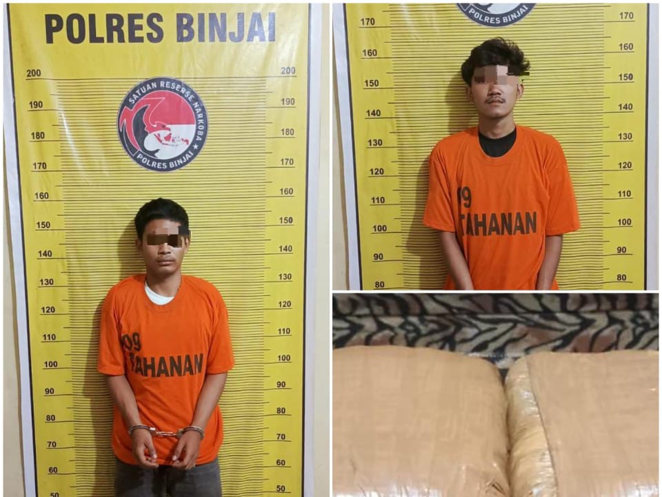 Polres Binjai Menangkap Pembawa Ganja dari Aceh Tenggara